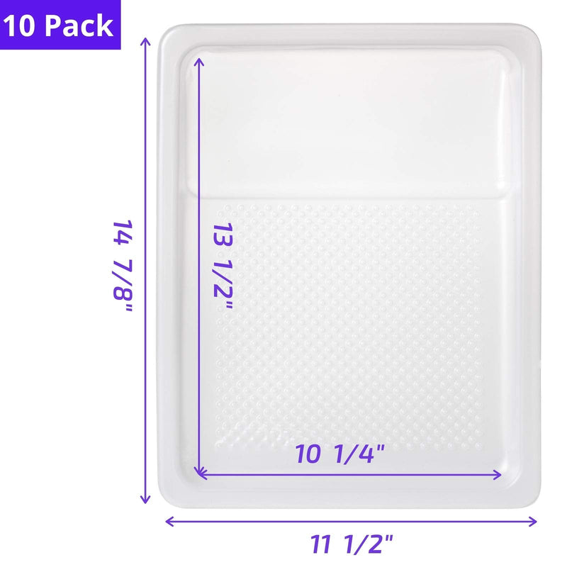 Bates- Paint Tray Liner, 9 Inch, 10 Pack, Paint Roller Tray, Paint Trays, Disposable Paint Tray, Plastic Paint Trays, Paint Pans Trays, Paint Supplies for House Painting, Painting Tray, Roller Tray - NewNest Australia