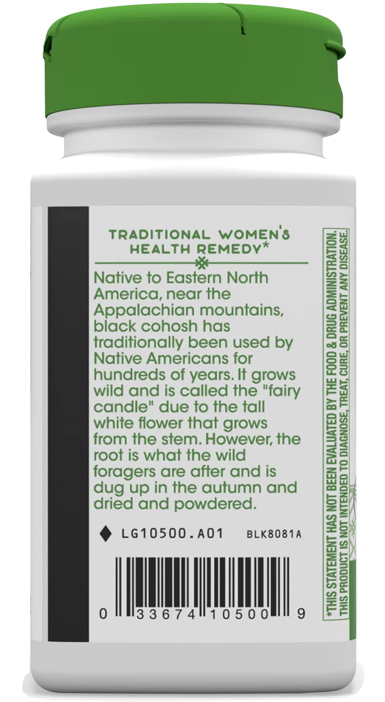 Nature's Way Black Cohosh Root 540 mg, 100 Vegetarian Capsules - NewNest Australia