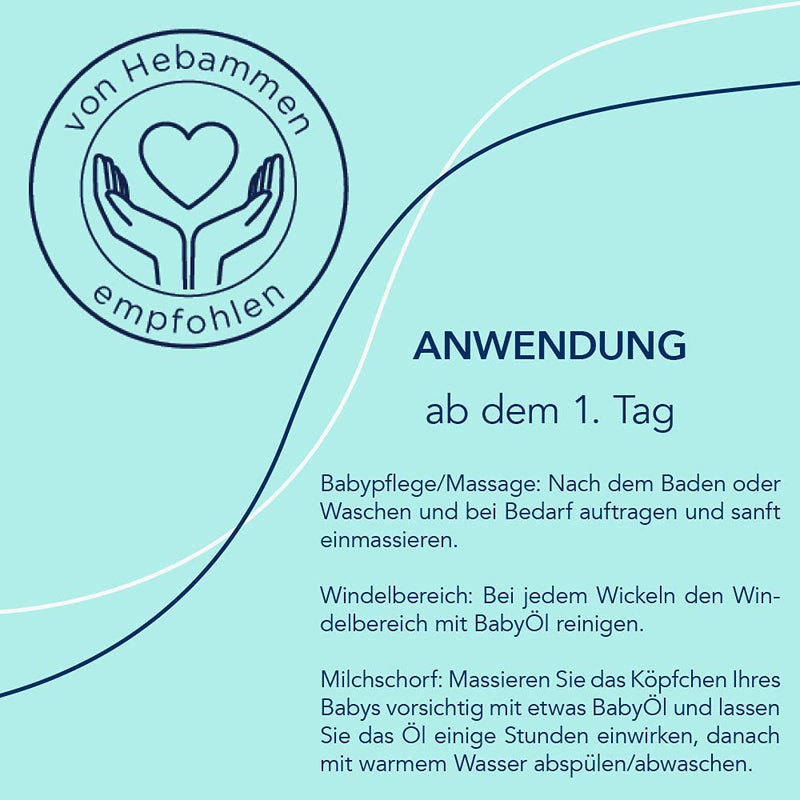 Free Oil Baby Oil, Edible, 100% Natural Ingredients; Accompanying Neurodermatitis (Babies, Children, Adults), Fragrance-Free, Protects Against Sores, Recommended By Midwives, Vegan, 140 Ml - NewNest Australia