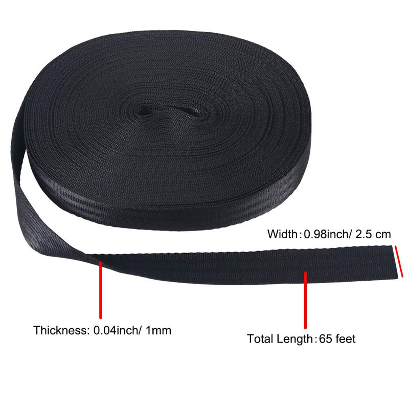 Shintop Durable Tree Tie Strap, 65 Feet Pull Tape for Garden Plant Supports (2200 LBs Tensile Strength, Black) - NewNest Australia