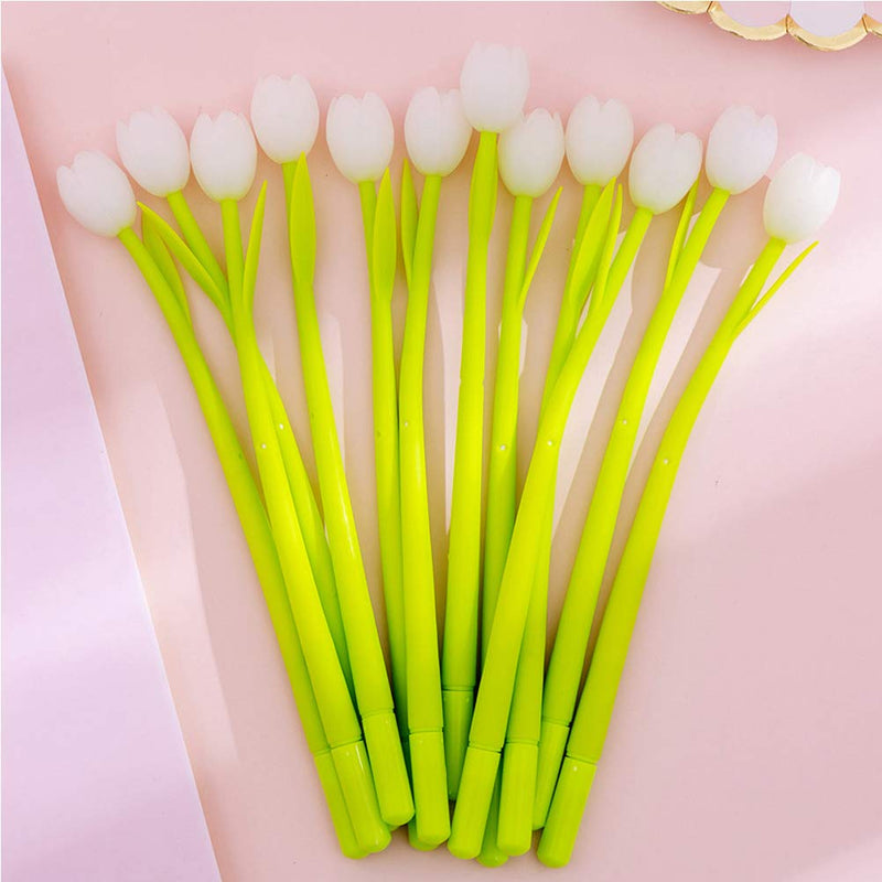 Yarachel Color Changing Flower Pens - Pack of 30 Ballpoint Pens Creative Gel Ink Rollerball Pen for School Home Office Stationery Store Kids Girls Gift, Black 0.38mm (Tulip) Tulip - NewNest Australia
