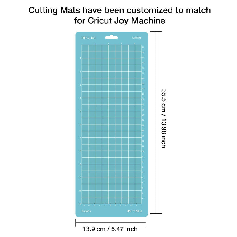 REALIKE LightGrip Cutting Mat for Cricut Joy(4.5x12 inch, 3Mats), Blue Light Grip Adhesive Cutting mats for Cricut Joy Accessories 4.5" x 12" Blue 3 Mats - NewNest Australia