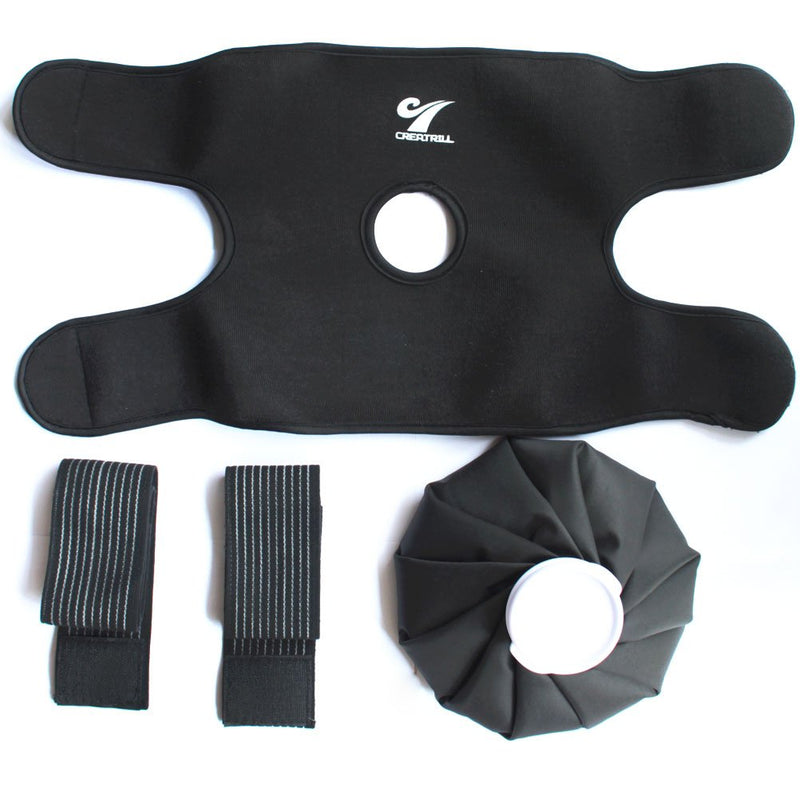 Creatrill Reusable Hot Cold Therapy Ice Bag Pack (9") Neoprene Core Wrap with Elastic Strap, Portable Moist Heating Brace First aid Ice Compression Sleeves Pain Relief Pad - NewNest Australia