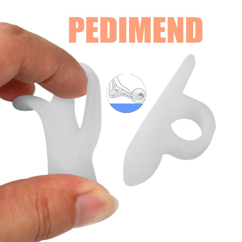 Pedimend™ Under Toe Support - 6 Pieces | Claw Crooked Mallet Toes Props Straightener Corrector | Silicone Gel Hammer Toe Crest Pads | Orthopedic Metatarsal Rings (White) White - NewNest Australia