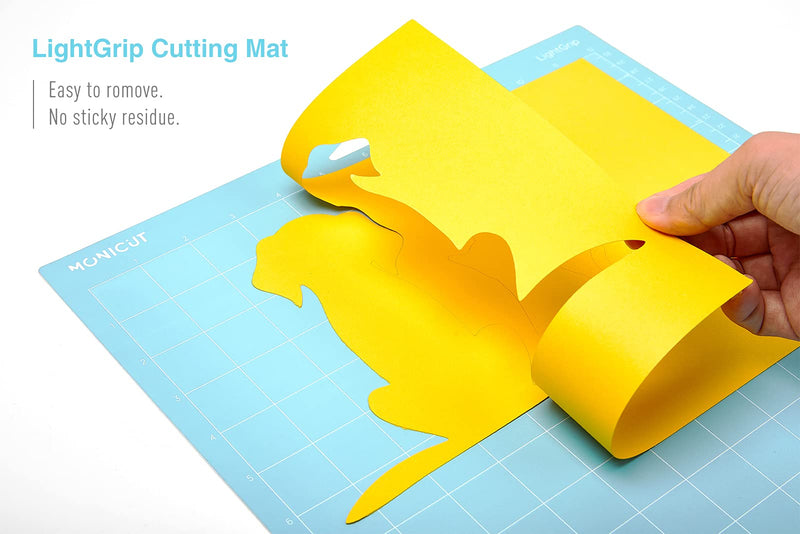 Monicut 12x12 Lightgrip Cutting Mat for Cricut Maker 3/Maker/Explore 3/Air 2/Air/One, 3 Pcs Non-Slip Flexible Blue Cutting Mats for Crafts, Quilting, Sewing and all Arts A-Lightgrip 12x12 Inch, 3 Pack - NewNest Australia