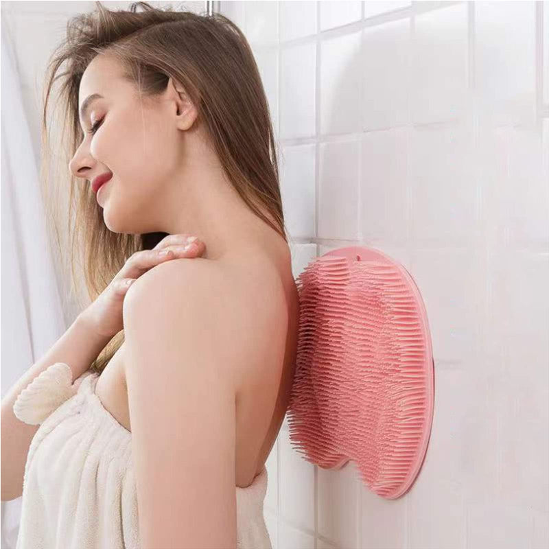 Non-Slip Silicone Massage Pad, Back Massage Pad, Foot Brush And Body Brush With Suction Cup Silicone, Foot And Back Scrubber, Soothing And Relaxing Massage Pad For Body, Foot Bath (Red) - NewNest Australia