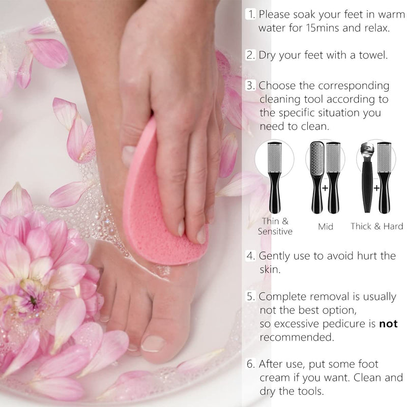 Pedicure Kit, 26 in 1 Professional Pedicure Tools Set, Stainless Steel Foot Care Kit, Foot Rasp, Dead Skin Remover, Pedicure Kit for Men, Women, Mother's Day, Best Gift for Salon or Home - NewNest Australia