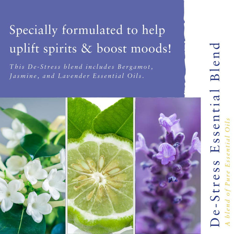 Absolute Aromas De-Stress Massage and Bath Oil 100ml - Fusion Blend of Lavender, Frankincense, Sandalwood and Chamomile Essential Oils in Almond, Evening Primrose and Jojoba Base Oil - NewNest Australia