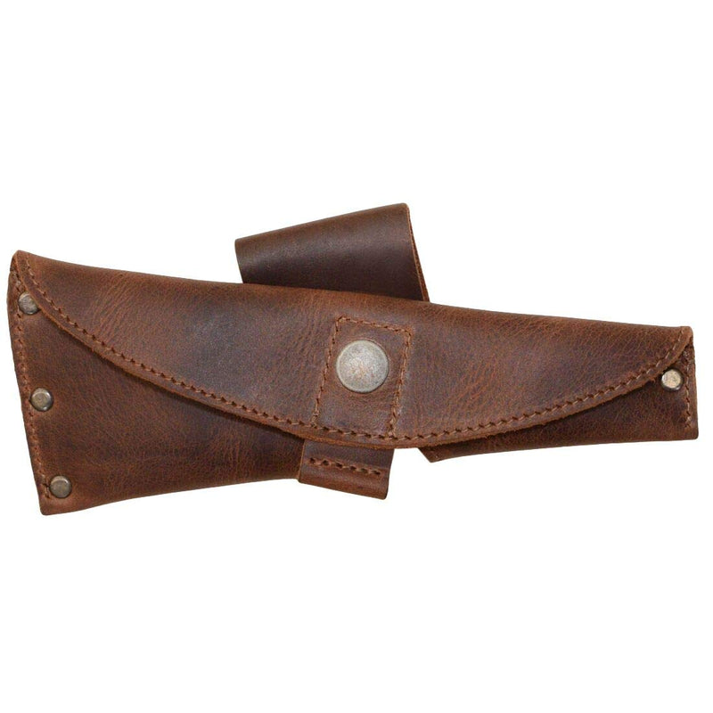 Hide & Drink, Leather Riveted Tomahawk Sheath / Axe / Case / Holder / Outdoors / Adventure / Camping, Handmade Includes 101 Year Warranty :: Bourbon Brown - NewNest Australia