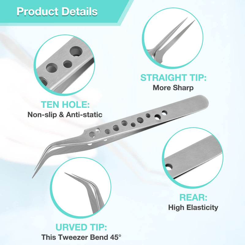3 Industrial Tweezers, Tweezers Pointed Set, Antistatic Stainless Steel Tweezers Curved And Straight, Professional Precision Tweezers, Tweezers Electronics For Jewelry Watches Laboratory Etc - NewNest Australia