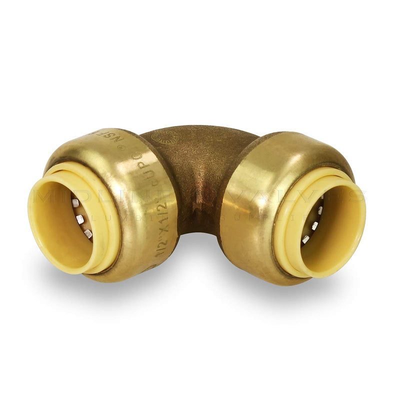 Supply Giant VQF9034-5 90 Degree Elbow Pipe Fittings Push to Connect Pex Copper, CPVC, 3/4 Inch, Brass Pack of 5, 5 Count - NewNest Australia