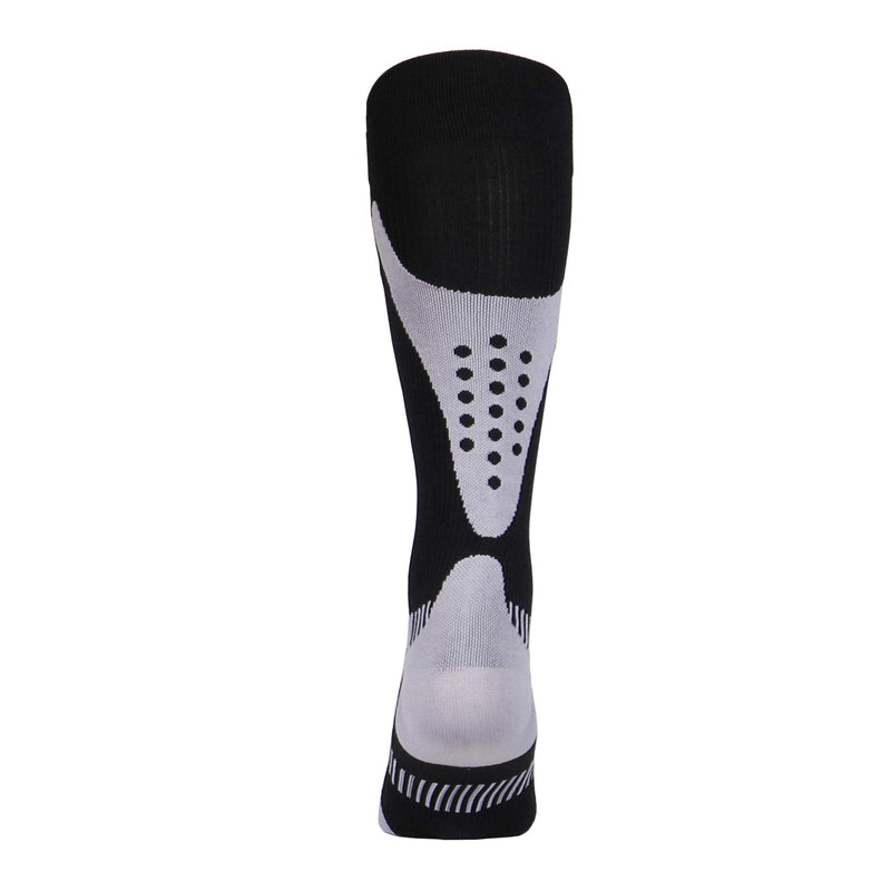 NuVein Compression Socks, 15-20 mmHg Support for Athletic Performance and Medical Recovery, Knee High, Closed Toe, Silver on Black, X-Large - NewNest Australia