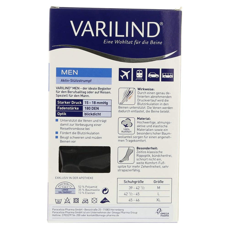 VARILIND Men 180den AD L cotton black 2 pieces - NewNest Australia