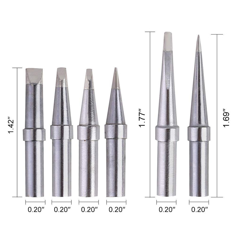 Solder Tips 6pcs for Weller ET Soldering Iron, Replacement Tips for WES51/50,WESD51,PES51 / 50,WE1010NA WCC100 LR21 ET Tip Series (6PCS-01) - NewNest Australia