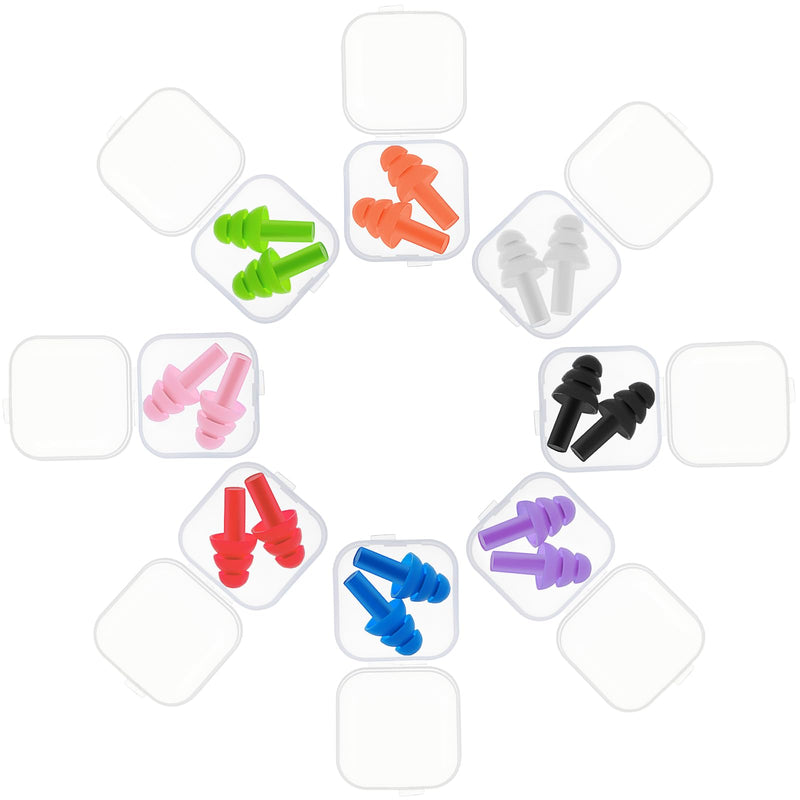 Sibba Ear Plugs For Sleeping Noise Canceling 8 Pairs Reusable Silicone Ear Plugs Noise Reduction Soft Waterproof Ear Protection For Swimming Snoring Concerts Work Noisy Places - NewNest Australia