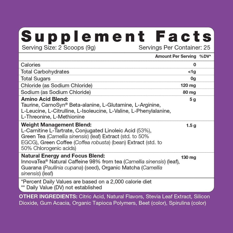 RSP Vegan AminoLean - All-in-One Natural Pre Workout, Amino Energy, Weight Management - Vegan BCAAs, Preworkout for Men & Women, Acai, 25 Serv 7.93 Ounce (Pack of 1) - NewNest Australia