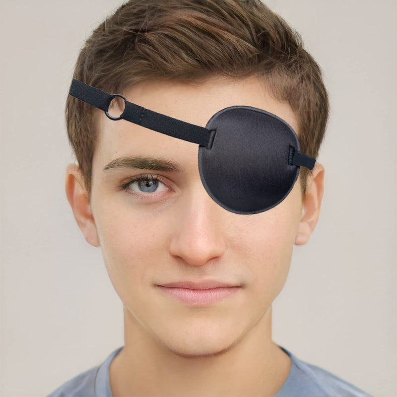 2PCS Eye Patch, Adjustable Eye Patches, Medical Eye Patch, Amblyopia Lazy Eye Patches for Left or Right Eyes, Black - NewNest Australia