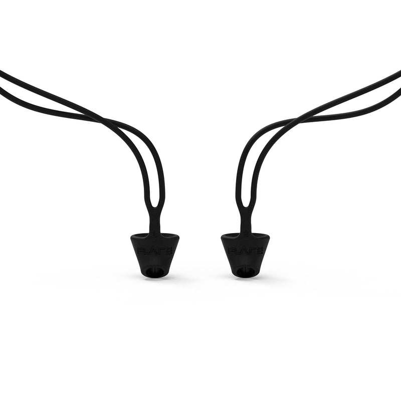 Flare Calmer Secure Mini - Small Ear Plugs Alternative - Reduce Annoying Noises Without Blocking Sound - Soft Reusable Flexible Silicone With Built-In Lanyard - Black - NewNest Australia