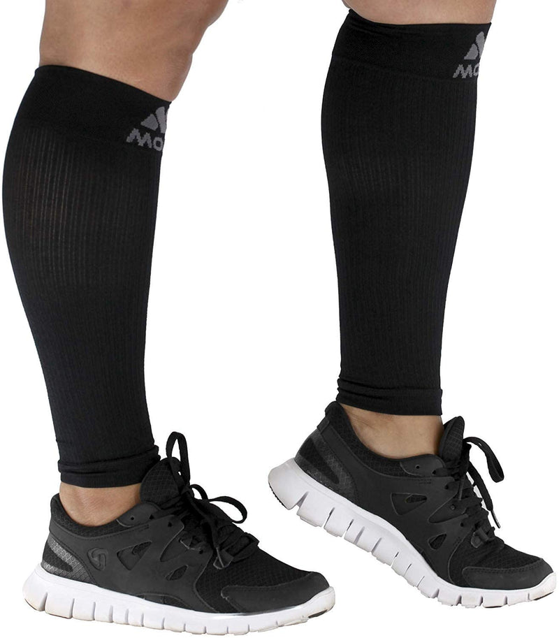 Small Mojo Calf Footless Compression Sleeves for Women and Men - 20-30mHg (Black) Small Black - NewNest Australia