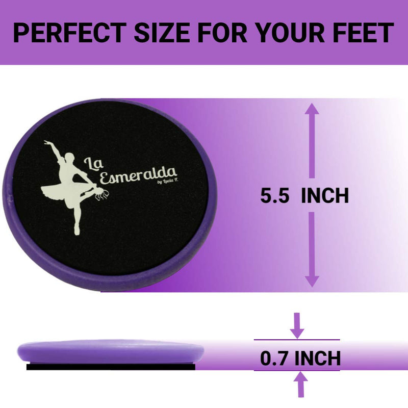 La Esmeralda Ballet Turning Board for Dancers, ice Skaters, Gymnasts etc Helps Improve Turns, Balance, Spotting, Stability and Much More. Made with Thick EVA Foam. Purple with a Purple carry bags and gift box - NewNest Australia