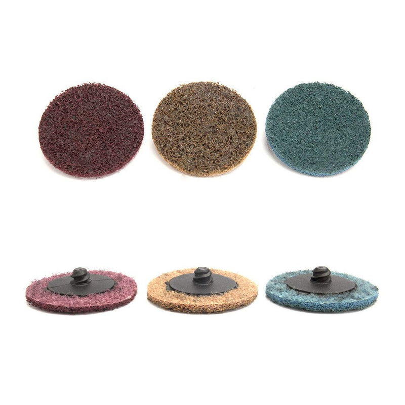 25Pcs 2 inch Quick Change Sanding Discs Set(Fine Medium Coarse) Discs Surface Conditioning Discs R-Type Disc with 1/4'' Shank Disc Pad Holder for Die Grinder, 2inch Set - NewNest Australia