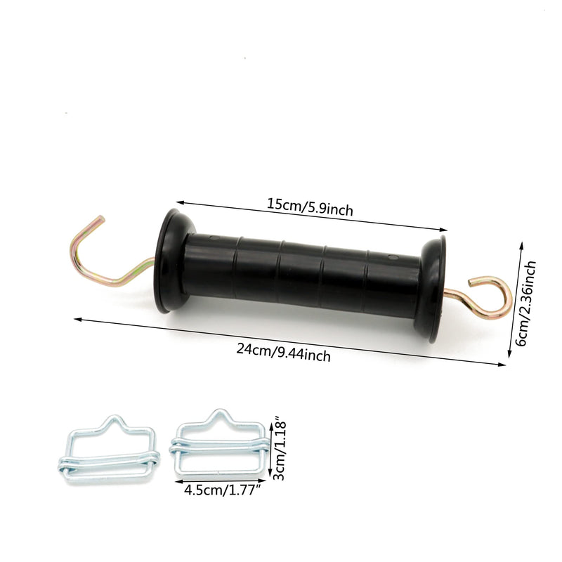 Plastic Electric Fence Gate Handle with Polytape Splicer,Spring Gate Handle with Poly Tape Buckle. (2) 2 - NewNest Australia