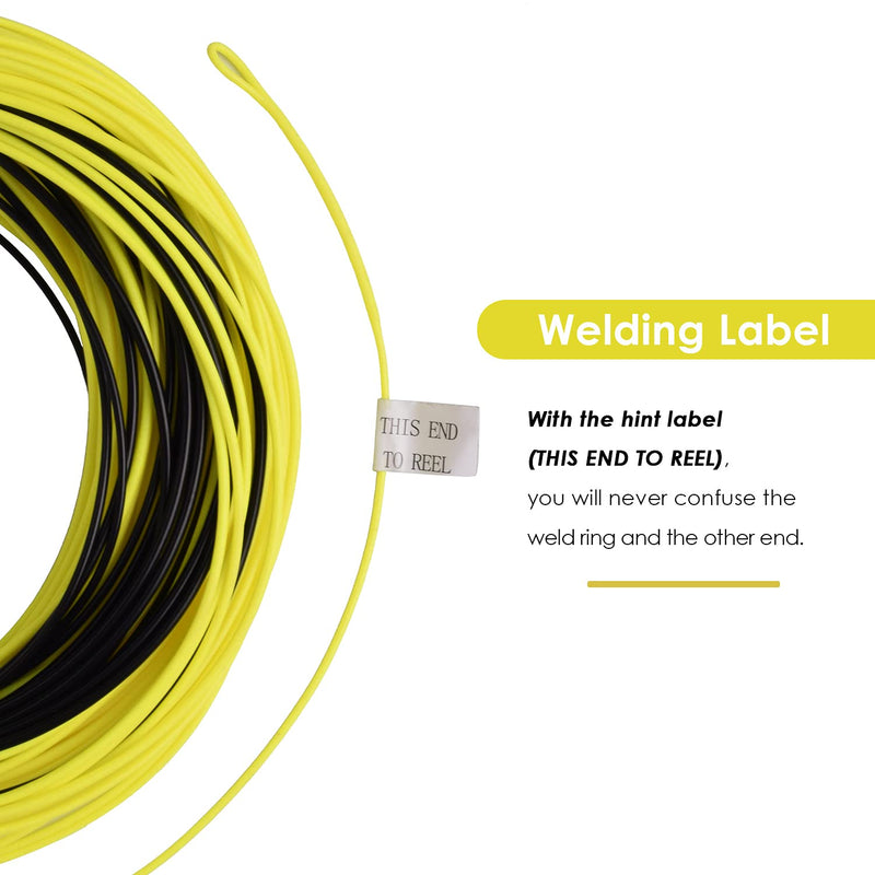 SF Sinking Tip Line Weight Forward Taper Fly Line Fly Fishing Line with Welded Loop Floating for Freshwater WF 4 5 6 7 8 9 10F/S 100FT IPS3/IPS5 Fluorescent Yellow&Black/Sink Tip WF5F/S IPS5 100FT - NewNest Australia
