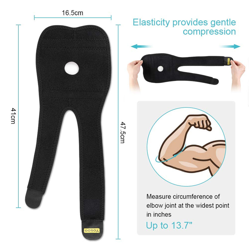 Elbow Brace for Tendonitis, Adjustable Elbow Support with Dual-Spring Stabiliser, Breathable Elbow Strap for Golfers Elbow, Tennis Elbow, Arthritis, Sports Injury and Provides Support Elbow Brace With Splints - NewNest Australia