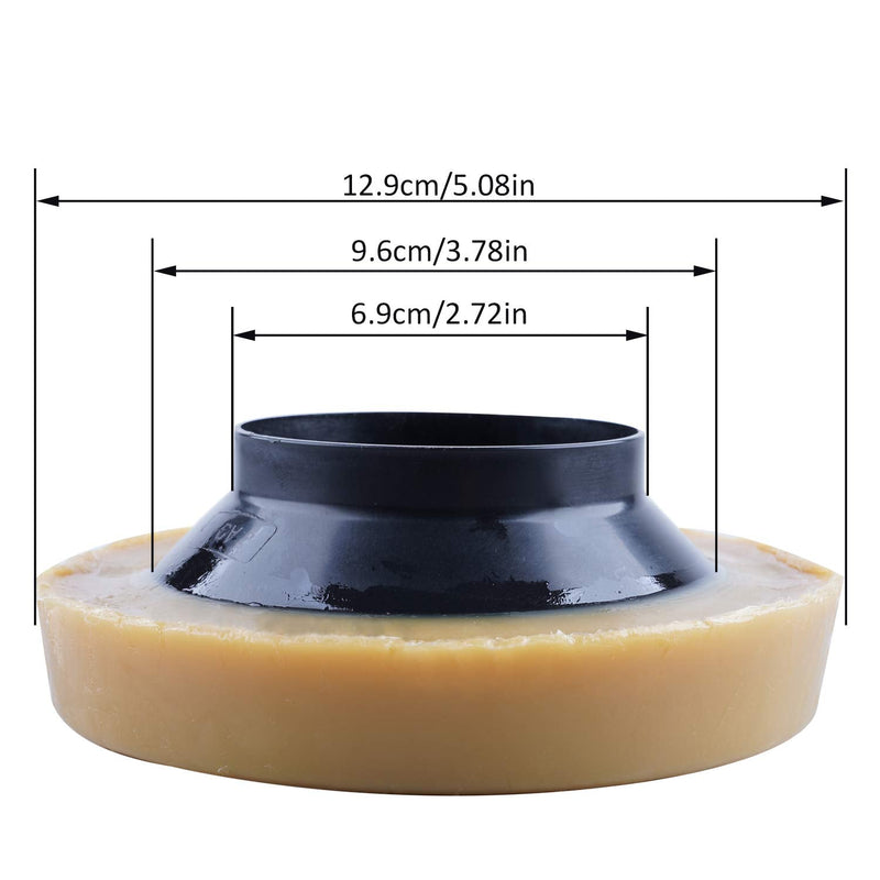 Toilet Wax Ring Kit, Toilet Bowl Wax Ring with Brass Closet Bolts, Bolt Caps, PE Flange and Extra Retainers, Thick Wax Ring Gasket for Toilet Bowl- Gas, Odor and Watertight Seal 26MM - NewNest Australia