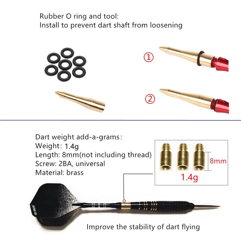 FOX SMILING Dart Tool Kit, 145PCS, with Steel Rubber O Ring, Stone Sharpener Dart Repair Accessories Set Flight Protector and Weight Add A Grams,Small Packaging Easy Carrying 145 pieces - NewNest Australia