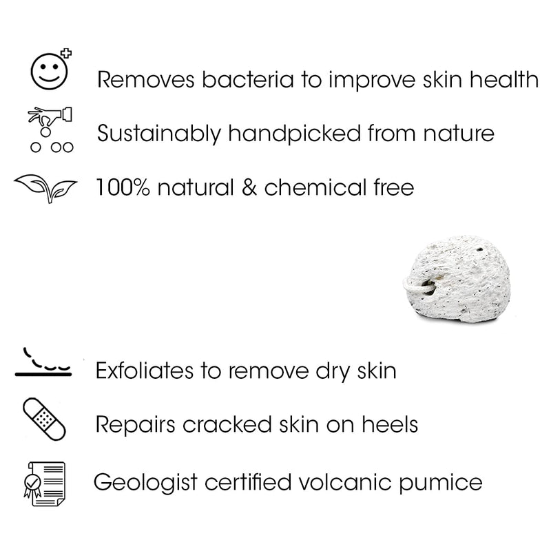 Natural Volcanic Pumice Stone for Feet | Hard Dead Dry Skin Foot File Callus Scrubber | Cracked Heels Rough Scraper Pedicure Lava Pummice Rasp Exfoliator by Naroa - NewNest Australia