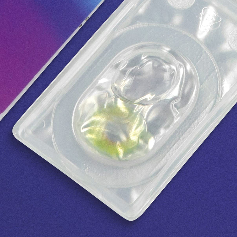 Glamlens Florence Green + Container, Very High-Coverage Natural Green Contact Lenses, Colored Monthly Lenses Made Of Silicone Hydrogel, 1 Pair (2 Pieces), Dia 14.00, No Prescription - NewNest Australia
