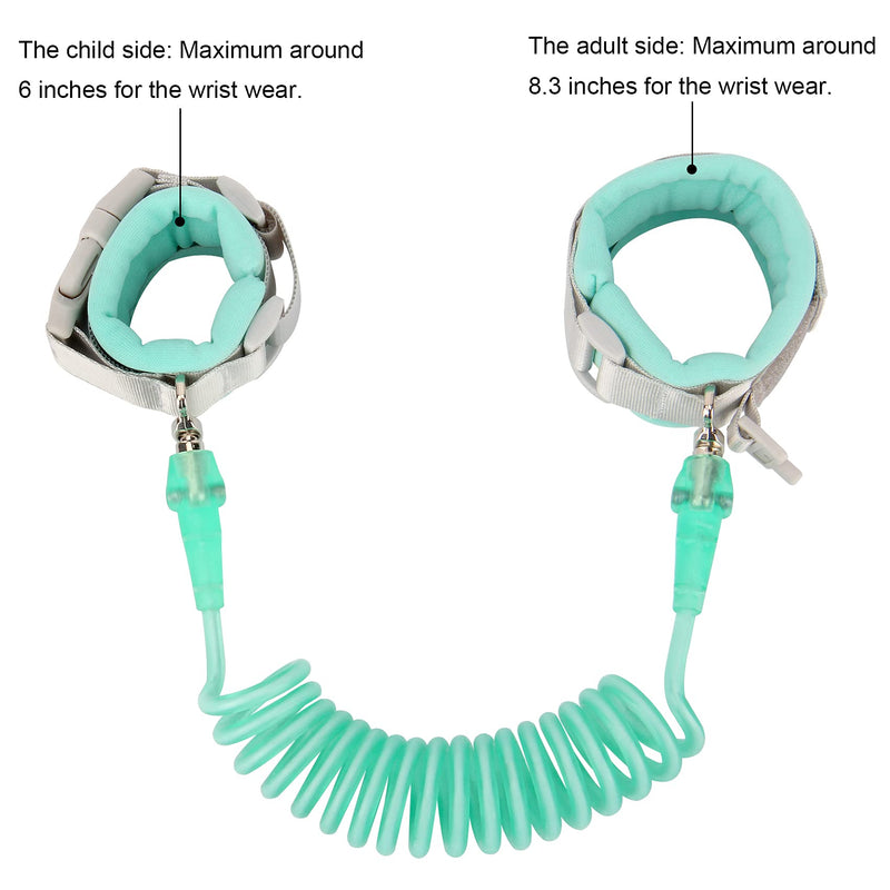 Blisstime Toddler Leash, Kid Leash Anti Lost Wrist Link with Key Lock Upgraded Baby Leash with Safety Wristband Rope for Babies Toddlers Child Kids (4.9ft/1.5m, Green) 4.9 Foot (Pack of 1) - NewNest Australia