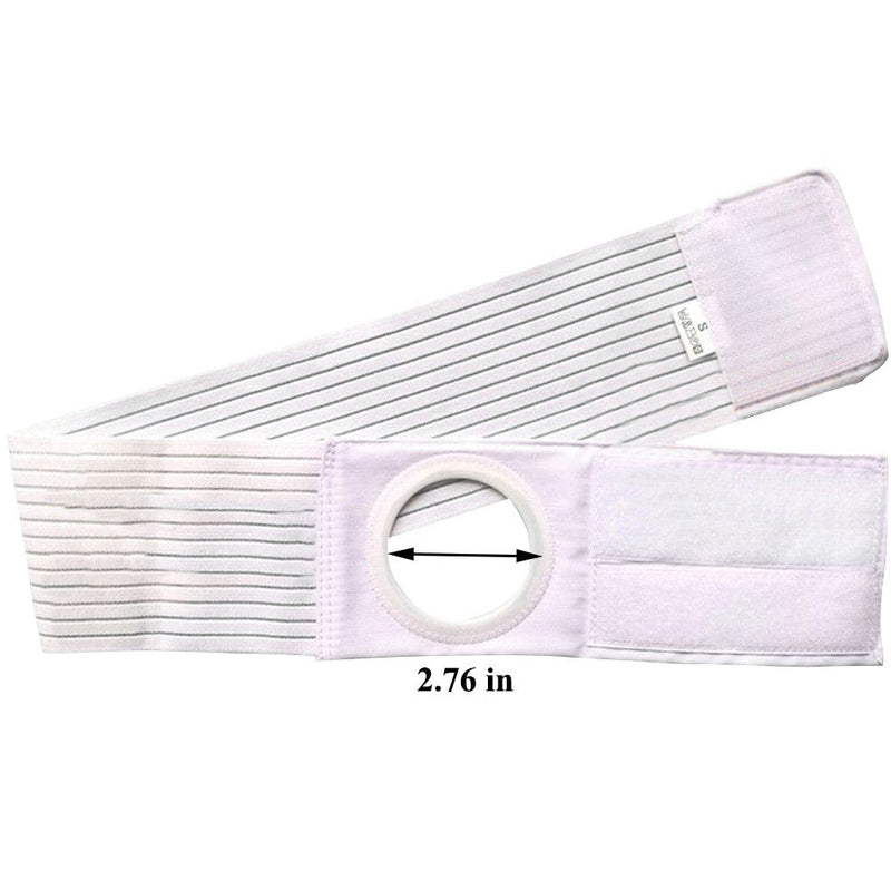 Ibnotuiy Ostomy Support Belt Hernia Abdominal Binder Stoma Band for Colostomy Patients Prevent Parastomal Hernia 2.76 inch Hole White (M) M - NewNest Australia