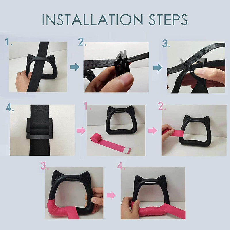 Gymnastics Rings for Kids Bars, Exercise Hanging Rings with Straps Professional Fitness Rings Pull Up Rings Children Trapeze Bar Pull Up Gym Rings Kids Home Exercise Rings, Non-Slip Load-bearing 200KG - NewNest Australia