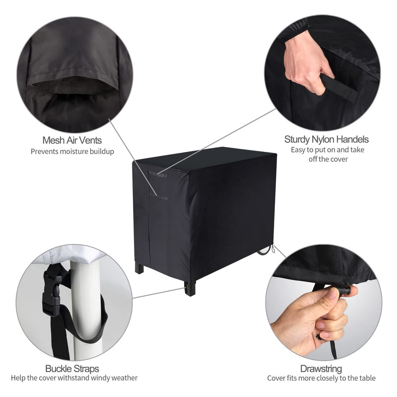 Outdoor Dining Cart Cover for Royal Gourmet Double-Shelf Movable Dining Cart Work Table, Heavy-Duty Waterproof Outdoor Prep Table Cover for Royal Gourmet Worktable PC3401B PC3401S - NewNest Australia