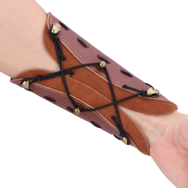 Dilwe Arm Guard, Shooting Archery Arrow Leather Arm Guard Protection Safe Strap Armband for Hunting Shooting Bow - NewNest Australia