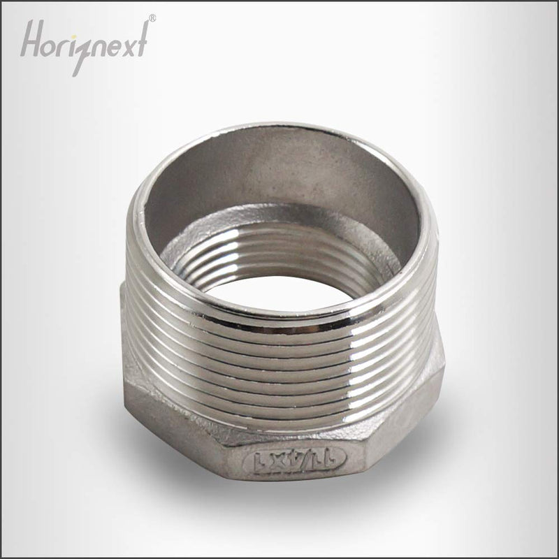 Horiznext npt 1-1/4 to 1 reducing bushing, male to female reducer stainless steel 304 (NPT）1 1/4 - 1 - NewNest Australia