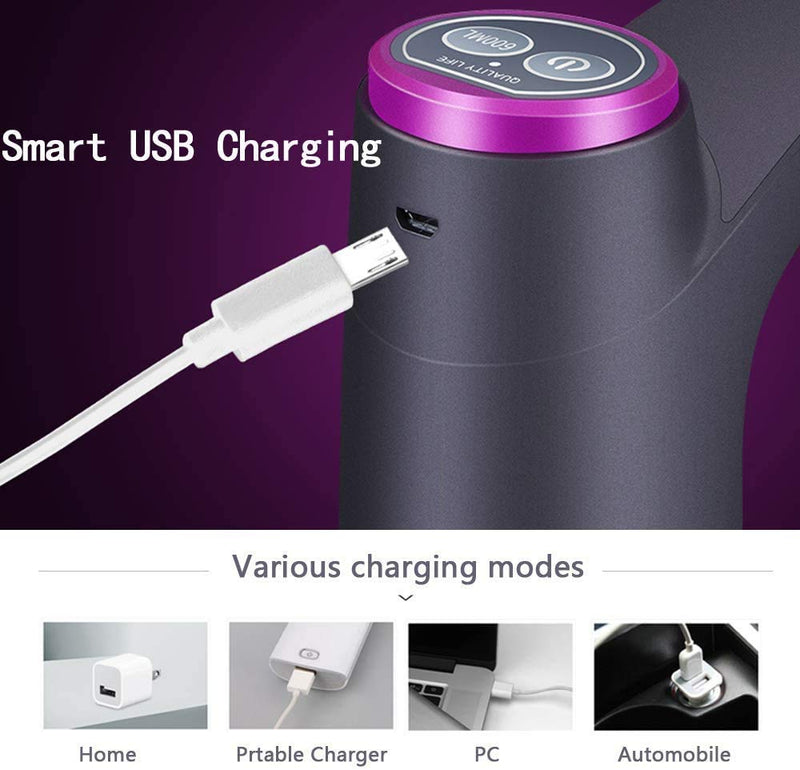 Cozy BlueWater Dispenser, Portable Water Bottle Pump for Universal 3, 4 and 5 Gallon with USB Electric Charging and Automatic Off Switch (Black) - NewNest Australia