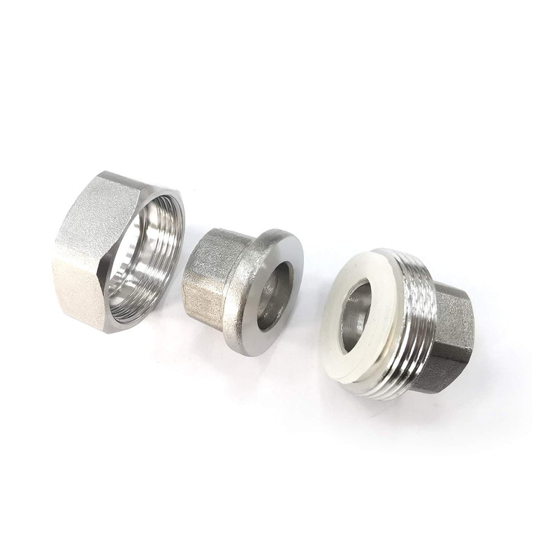 Stainless Steel Pipe Fitting Union 1/2 Inch NPT Female x NPT 1/2 Female Fitting Threads Adapter 1 Piece - NewNest Australia