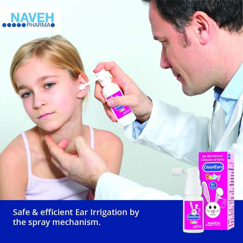 Naveh Pharma CleanEars Baby Ear Wax Removal Kit Spray Ear Wax Softener Cleaner Ear Irrigation and Wax Dissolution – All-Natural Patented Formula – Nonirritant – for Kids and Adults (15 ML) 15 ml (Pack of 1) - NewNest Australia