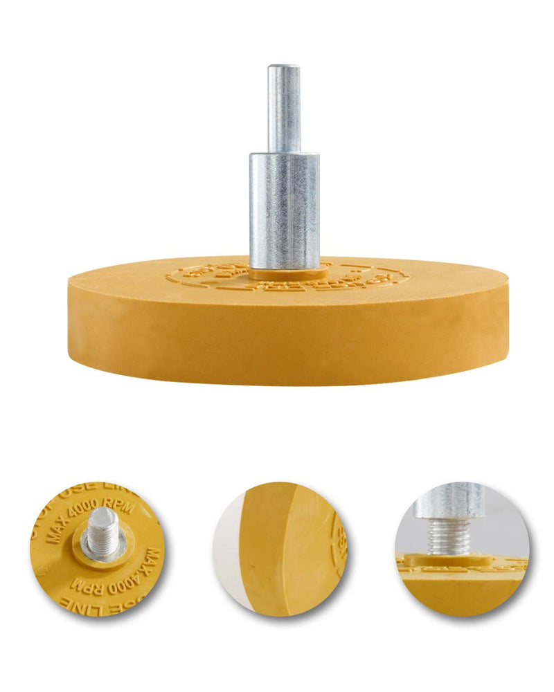 S SATC Decal Eraser Wheel 4 Inch Pin Stripe Removal Tool 1 Pack Adhesive Remover Wheel with Pad & Adapter Graphics Removal Tool Eraser Wheel Decal Remover 1 Pack Decal Eraser Wheel - NewNest Australia
