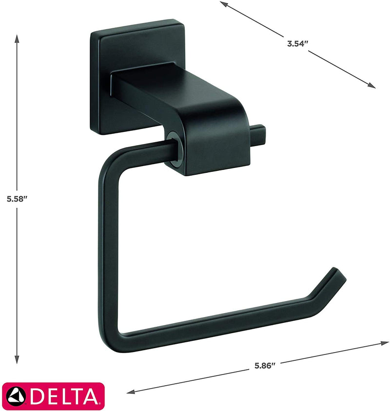 DELTA Ara Toilet Paper Holder, Matte Black, Bathroom Accessories, 77550-BL - NewNest Australia