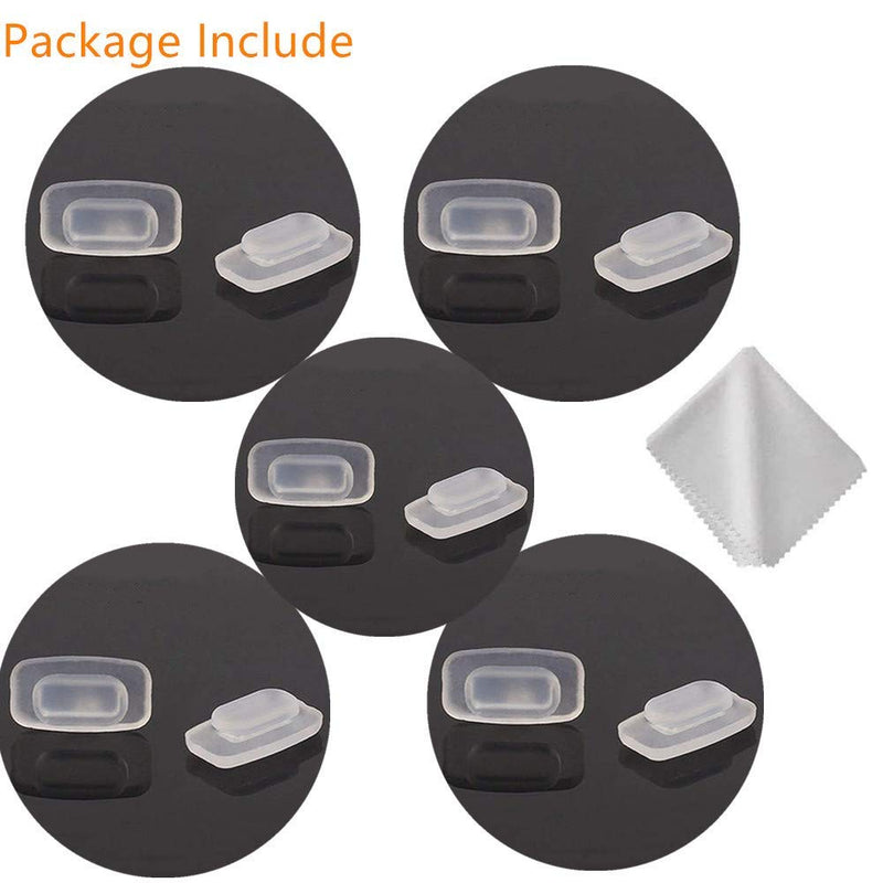 Push-in Eyeglasses Nose Pads,BEHLINE 5 Pairs Snap in Glasses Nose Piece for Eye Glasses Sunglasses,Replacement for Costa Maui Frames,Soft Silicone Nose Bridge Pads,Anti-Slip Nose Guards(11mm,Square) - NewNest Australia