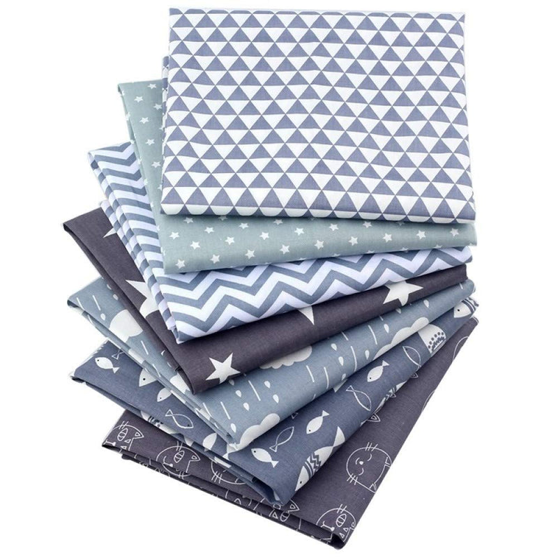 Aubliss 50pcs 100% Cotton Fabric Bundle 9.84" x 9.84" (25cm x 25cm) PreCut Fat Squares Sheets Printed Floral Sewing Supplies for Patchwork Sewing DIY Crafting Quilting Fabric 50pcs-floral - NewNest Australia