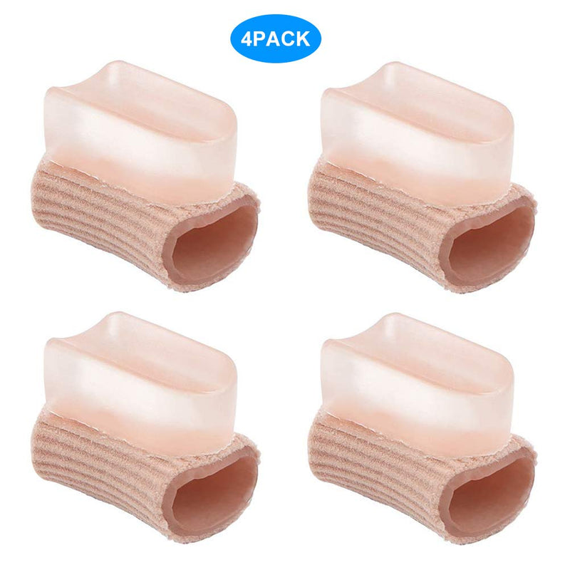 Msling Pack Of 4 Hallux Valgus Correction Toe Separators With Gel Cushion For Hammer Toes And Bunion Big Toe Alignment, Silicone Toe Separator Toe Tube Bandages Pain Relief - NewNest Australia