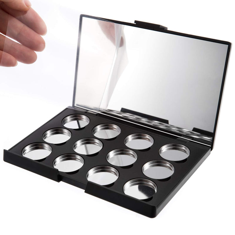 Allwon Empty Magnetic Eyeshadow Makeup Palette with Mirror and 12Pcs 26mm Round Metal Pans Mirror Included - NewNest Australia