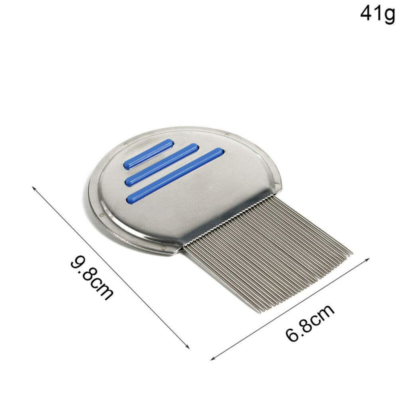 Lice Nit Comb Get Down Stainless Steel Metal Tooth Head Long Teeth/Professional Stainless Steel Nit Comb for Head Lice Treatment,Reusable,Removes Louse Nits (Pack of 1) 2 Count (Pack of 1) - NewNest Australia