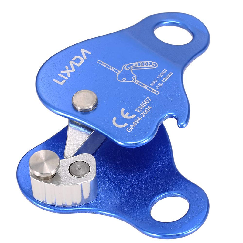 Lixada Rock Climbing Ascender Ultralight Fall Arrest Protection Belay Device Self-Locking 8-13MM Rope Grip Clamp for Outdoor Climbing and Rescue, Blue - NewNest Australia