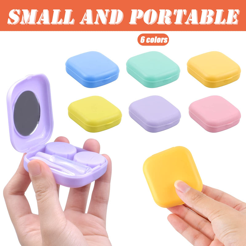 Jinlaili Contact Lens Case Set Of 6, Contact Lens Case With Tweezers And Suction Cup Travel Set, Portable Contact Lenses Case, Portable Contact Lens Box For Travel And Daily Use, Macaron, Contact Lens - NewNest Australia